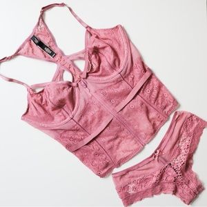 Victoria’s Secret Mauve Lace Bralette and Panties Set